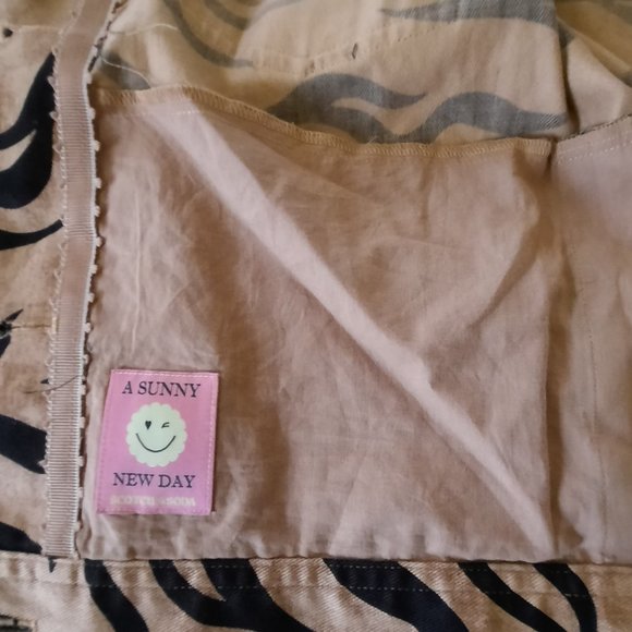 Scotch & Soda Brown/black Blend Tiger-Print Button-up Jacket Kids Size 1… - Picture 8 of 10